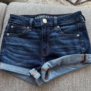 American Eagle Light Blue Denim Shorts High Waisted 2